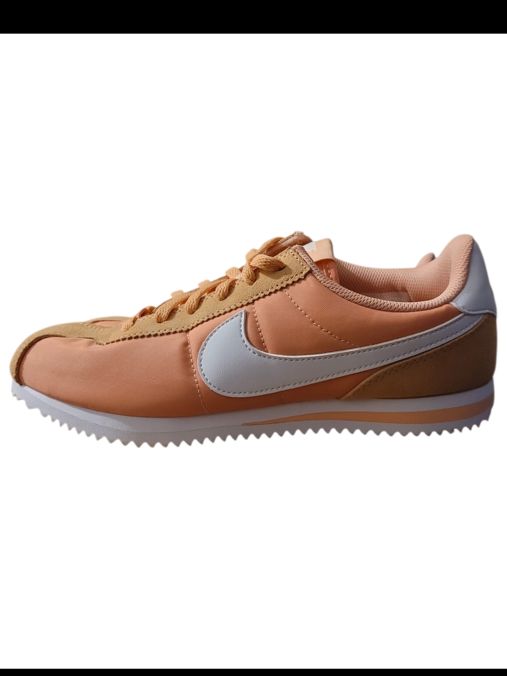 Nike Kids Peach and White Retro Cortez Runner Sneakers